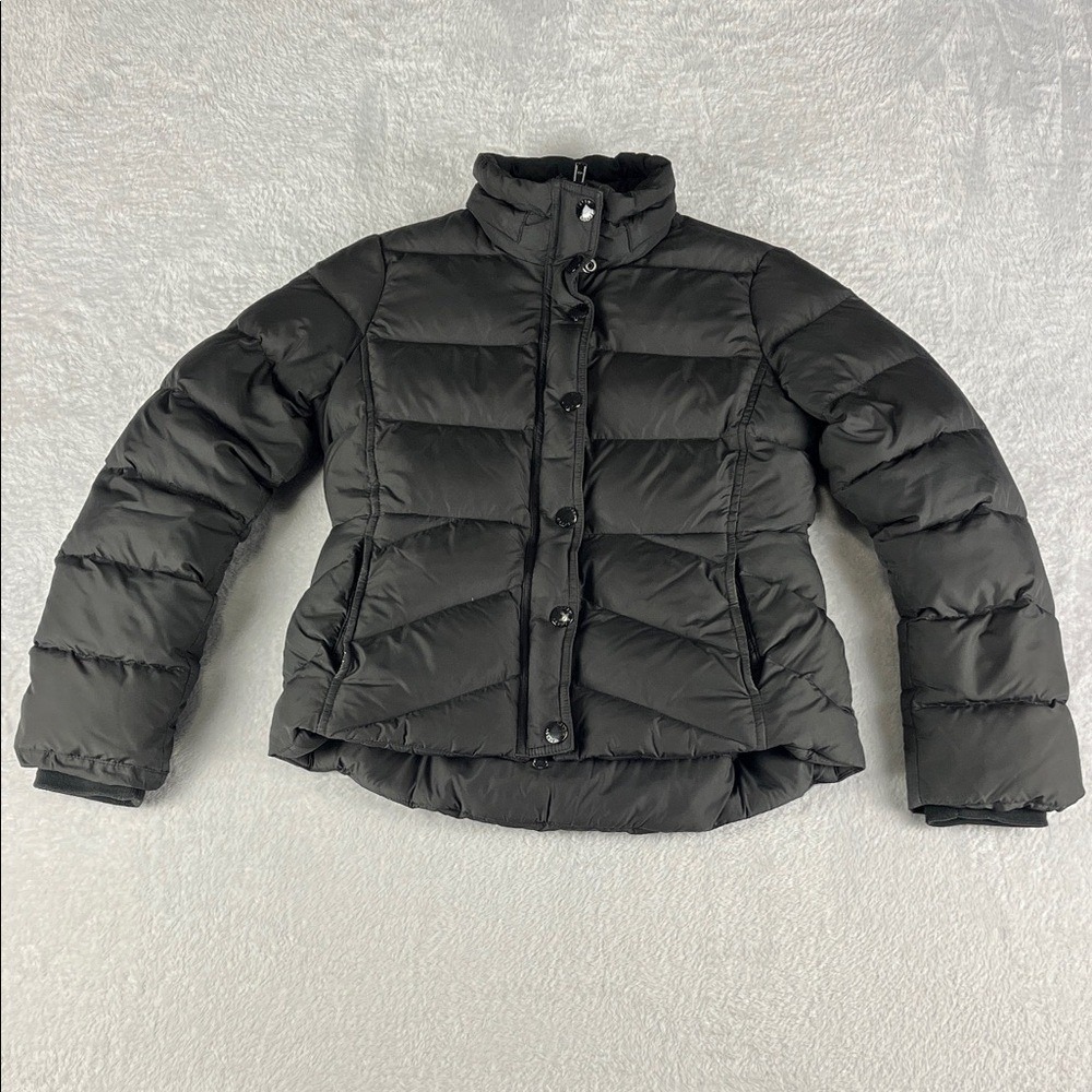 J.Crew Puffer Jacket Womens S Black Excellent Down Sherpa Lined Quilted Coat